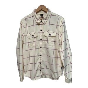 Patagonia Fjord Flannel Shirt ~ Women's Large ~ 100% Soft Organic Cotton ~